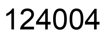 Número 124004 imagen negro