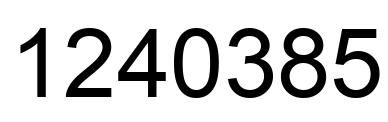 Number 1240385 black image