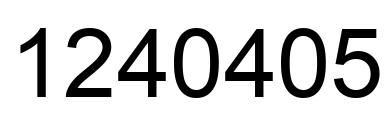 Number 1240405 black image