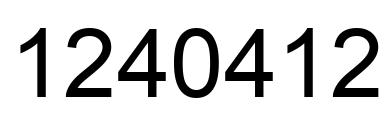 Number 1240412 black image