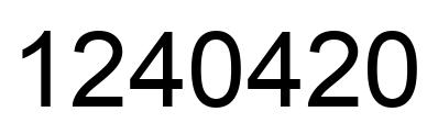 Number 1240420 black image
