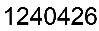Number 1240426 black image