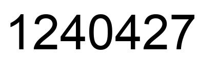 Number 1240427 black image