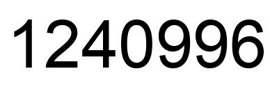 Number 1240996 black image