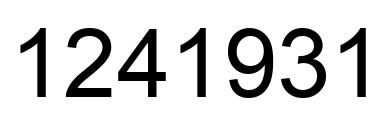 Number 1241931 black image