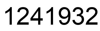 Número 1241932 imagen negro