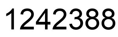 Number 1242388 black image