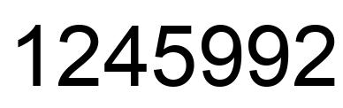 Number 1245992 black image