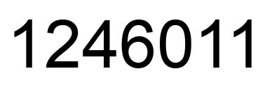 Number 1246011 black image