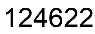 Number 124622 black image