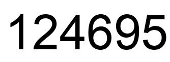 Número 124695 imagen negro