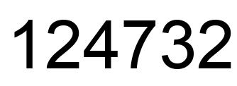 Number 124732 black image