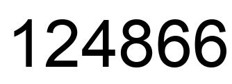 Número 124866 imagen negro