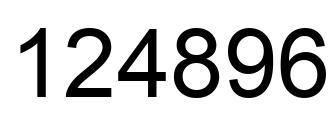 Número 124896 imagen negro