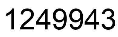 Number 1249943 black image