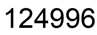 Número 124996 imagen negro