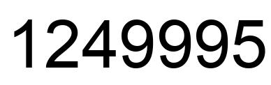Number 1249995 black image