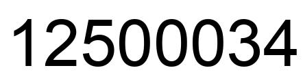 Número 12500034 imagen negro