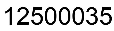 Número 12500035 imagen negro