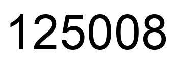 Número 125008 imagen negro