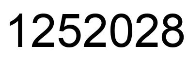 Número 1252028 imagen negro