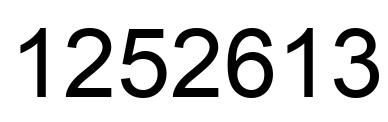 Number 1252613 black image