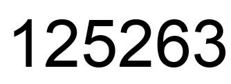 Número 125263 imagen negro