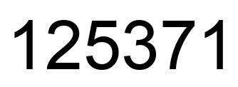 Número 125371 imagen negro