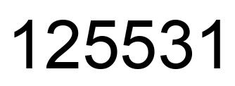 Número 125531 imagen negro