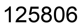 Número 125806 imagen negro