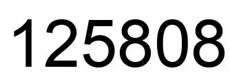 Número 125808 imagen negro
