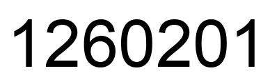 Number 1260201 black image