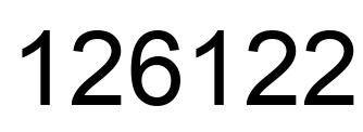 Number 126122 black image
