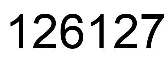 Number 126127 black image