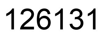 Number 126131 black image
