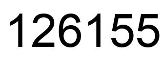 Number 126155 black image