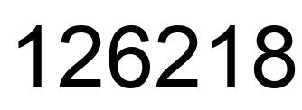 Number 126218 black image
