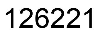 Number 126221 black image