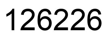 Number 126226 black image