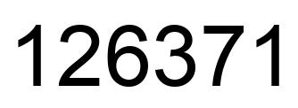 Number 126371 black image