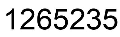 Number 1265235 black image