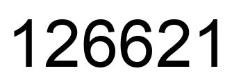 Number 126621 black image