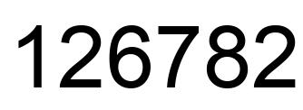 Number 126782 black image