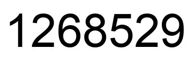 Number 1268529 black image