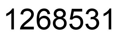 Number 1268531 black image