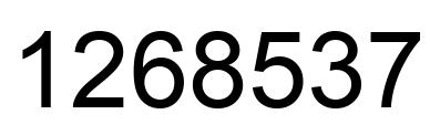 Number 1268537 black image
