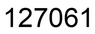 Number 127061 black image