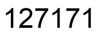 Number 127171 black image