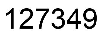 Number 127349 black image