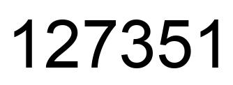 Number 127351 black image